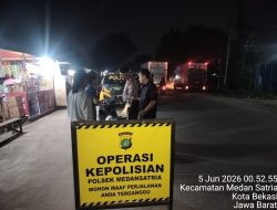 Polsek Medan Satria Gelar Patroli Cipkon, Situasi Kamtibmas Kondusif