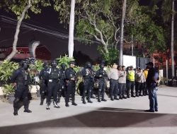 Antisipasi Guantibmas, Polsek Medansatria Gelar Apel dan pelaksanaan Patroli, Razia Stasioner Bergabung dengan Brimob.