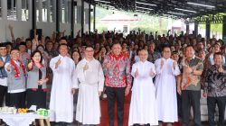 Hadir di HUT ke-4 Gereja Paroki Kranggan, Wali Kota Bekasi Ajak Umat Perkuat Toleransi dan Doakan Korban Bencana
