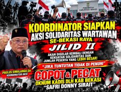 Asep Surya Atmaja Dilantik Jadi Bupati Bekasi Definitif, Koordinator Aksi Desak Penyelesaian Tiga Tuntutan Solidaritas Wartawan Se-Bekasi Raya